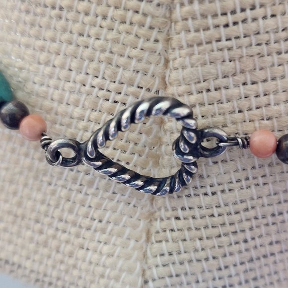 Carolyn Pollack Turquoise/Coral Necklace - Picture 11 of 15